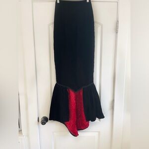 Amazing Vintage Jeannie Nitro Goth Velvet Skirt - S
